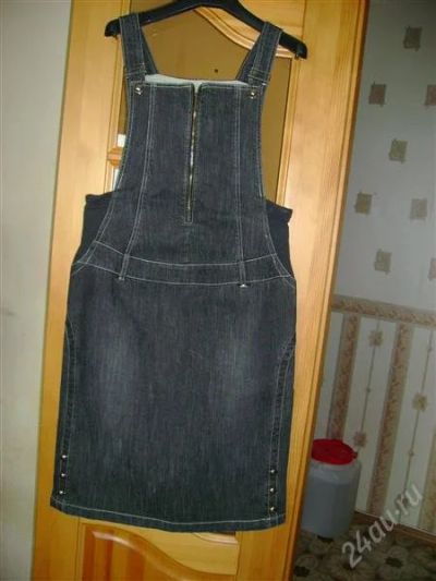 Лот: 1164516. Фото: 1. Джинсовый сарафан для будущих... Платья, сарафаны