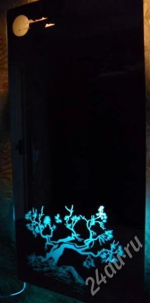 Лот: 396098. Фото: 1. Зеркало с подсветкой и пескоструйным... Другое (предметы интерьера)