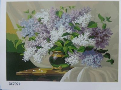 Лот: 7525398. Фото: 1. Картина рисование по номерам Сирень... Холсты чистые