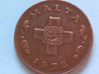 Лот: 22032228. Фото: 1. Монета Мальты 1 цент 1975. Европа