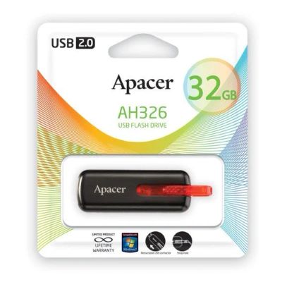 Лот: 4754527. Фото: 1. 32GB USB Flash, Apacer AH326 черный. USB-флеш карты