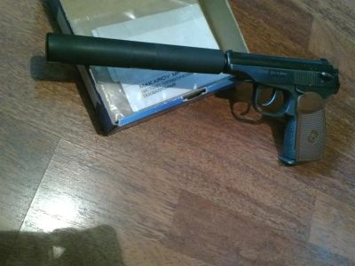 Лот: 3059953. Фото: 1. макаров с глушителем обмен. Охотничье оружие