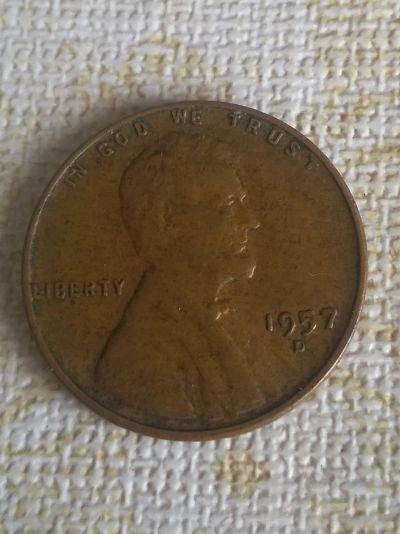 Лот: 18878212. Фото: 1. США 1 цент, 1957 -D-. Америка
