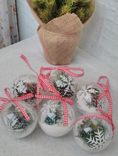 Лот: 12043154. Фото: 1. Набор елочных шаров с декор. элементами... Гирлянды, шарики, новогодние аксессуары