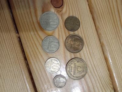 Лот: 25881389. Фото: 1. Набор 1,2,3,5,10,15,20 копеек... Россия и СССР 1917-1991 года