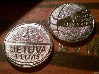 Лот: 17312468. Фото: 1. Литва 1 Лит Литас 2011 года. медноникель... Россия после 1991 года