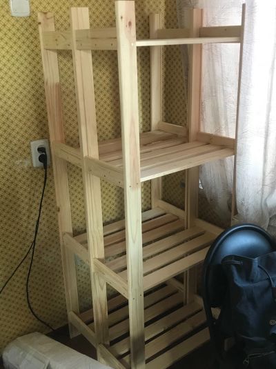 Лот: 12054863. Фото: 1. Деревянные полки из Леруа мерлен. Полки, стеллажи, этажерки