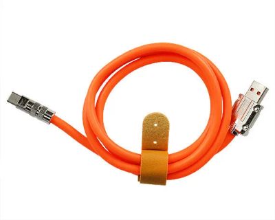 Лот: 20980012. Фото: 1. Кабель Type-C - USB 120Вт оранжевый... Дата-кабели, переходники