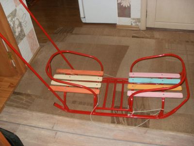 Лот: 4863247. Фото: 1. Санки для двойняшек. Санки, снегокаты, ледянки, аксессуары