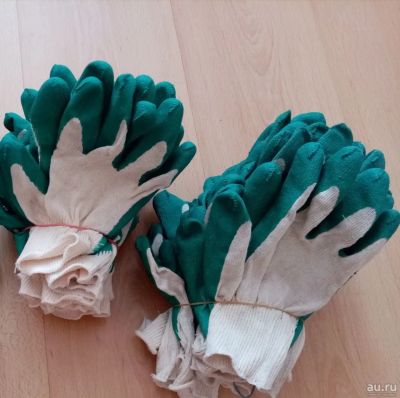 Лот: 18329920. Фото: 1. Перчатки прорезиненные 20 пар... Защитные очки, каски, перчатки