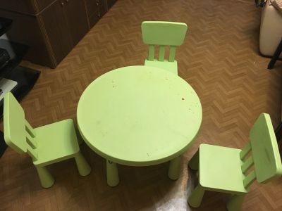 Лот: 12444940. Фото: 1. Детский стол и стулья IKEA. Столики, стулья, парты