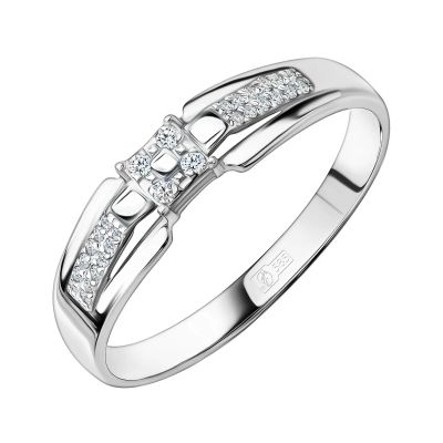 Лот: 23823209. Фото: 1. Золотое кольцо с бриллиантами. Кольца, перстни