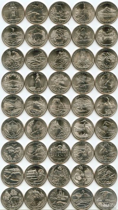 Лот: 761012. Фото: 1. США 25 центов 2010 - 2019 _ квотер... Наборы монет