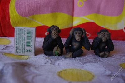 Лот: 2002487. Фото: 1. три мудрые обезьянки-символ недеяния... Фигурки, статуэтки