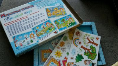 Лот: 9838208. Фото: 1. Игра магнитная "Времена года". Детские настольные игры