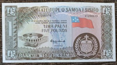 Лот: 21759341. Фото: 1. Западное Самоа и Сисифо 5 тала... Австралия и Океания