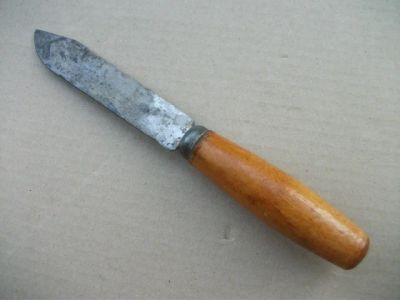 Лот: 19088723. Фото: 1. Нож ножик кухонный сталь деревянная... Столовые приборы, ножи