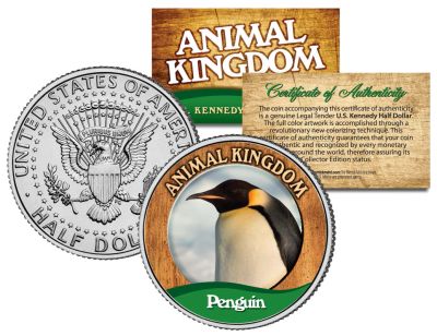 Лот: 9604598. Фото: 1. 50 центов США Пингвин,Дикие животные. Америка