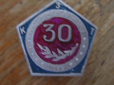 Лот: 14978807. Фото: 1. Значок 30 лет Инструментальному... Другое (значки, медали, жетоны)