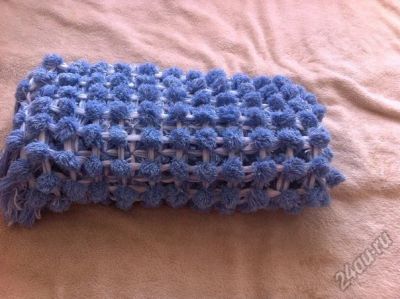 Лот: 6762616. Фото: 1. Плед из помпонов новый. Постельные принадлежности