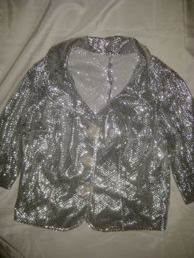 Лот: 15515782. Фото: 1. нарядная блузка серебристого цвета... Блузы, рубашки