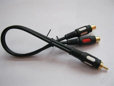 Лот: 1803241. Фото: 1. разветвлитель тюльпан. 1 выход... Шнуры, кабели, разъёмы