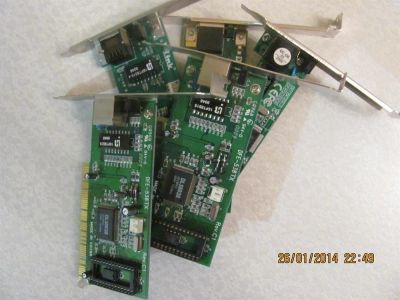 Лот: 3647845. Фото: 1. Сетевые карты 100 Mbit/s - 5 штук... Сетевые карты