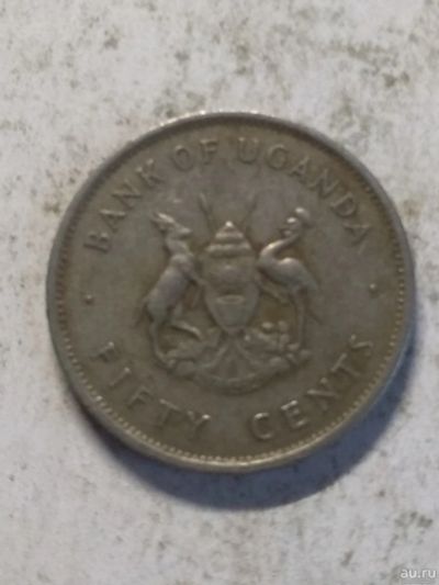 Лот: 16496802. Фото: 1. Уганда 50 центов, 1976. Африка
