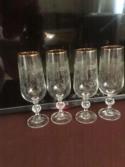 Лот: 19991947. Фото: 1. Фужеры из Богемского стекла, 6... Кружки, стаканы, бокалы