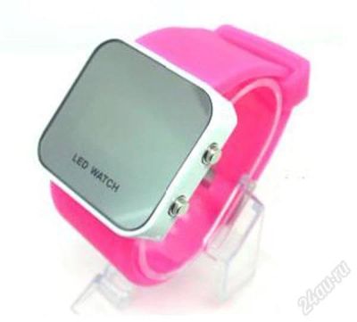 Лот: 1317810. Фото: 1. часы фуксия led. Оригинальные наручные часы