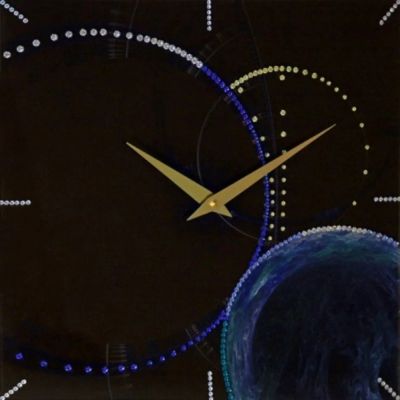 Лот: 21291016. Фото: 1. Картина Часы Космос 3 с кристаллами... Другое (сувениры, подарки)