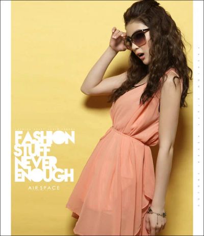 Лот: 5727522. Фото: 1. Платье-туника арбузного цвета... Платья