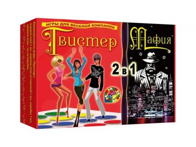 Лот: 6486348. Фото: 1. Настольная игра "Твистер+Мафия... Настольные игры, карты