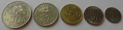 Лот: 4153435. Фото: 1. Малайзия - набор монет: 50 сенов... Наборы монет