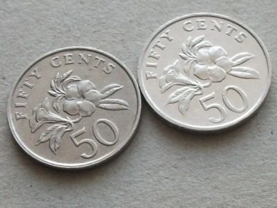 Лот: 19960730. Фото: 1. Монета 50 цент Сингапур 1987... Азия