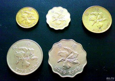 Лот: 825405. Фото: 1. Гонконг набор монет 1993-97 Орхидея. Азия
