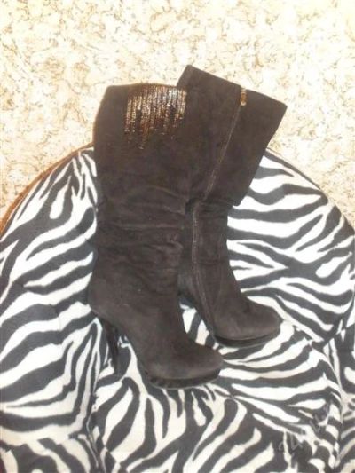 Лот: 2196149. Фото: 1. зимние сапожки замшевые стильные... Сапоги