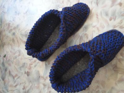 Лот: 11134768. Фото: 1. Тапки вязаные р 36-37. Домашняя обувь