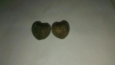 Лот: 3121499. Фото: 1. Серьги сердечки. Серьги, каффы