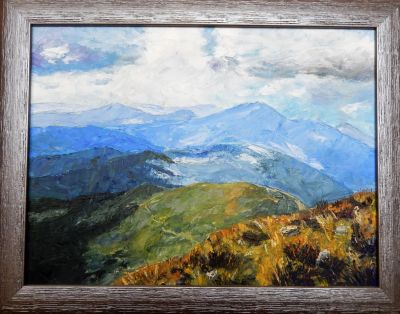 Лот: 18654814. Фото: 1. Картина маслом. пейзаж горы "Перевал... Картины, рисунки