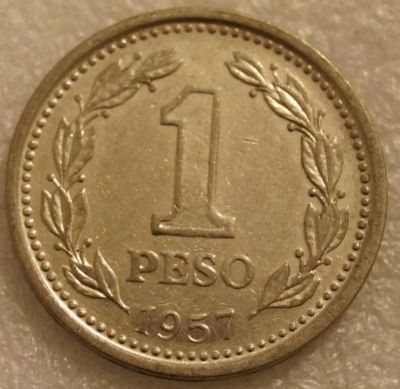 Лот: 8328335. Фото: 1. 1 песо 1957 Аргентина. Америка