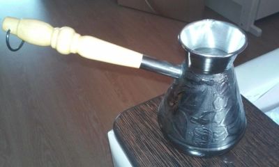 Лот: 7715022. Фото: 1. Турка НОВАЯ металлическая. Чайники, заварники, турки