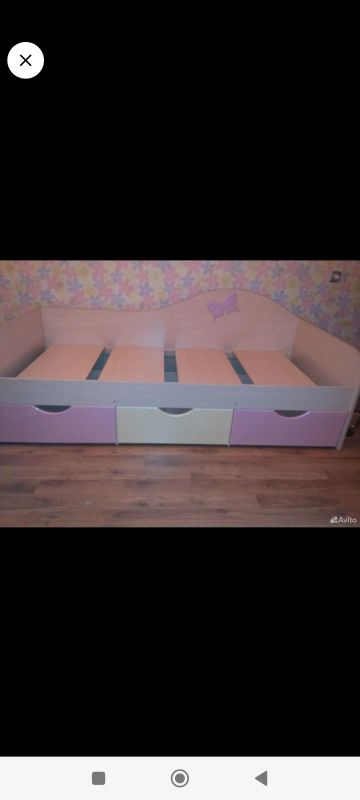 Лот: 21600694. Фото: 1. Кровать для детской комнаты девочки. Комплекты детской мебели