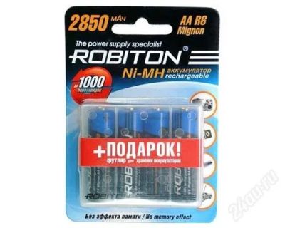 Лот: 2295893. Фото: 1. аккумуляторы Robiton R6 AA 2850... Батарейки, аккумуляторы, элементы питания