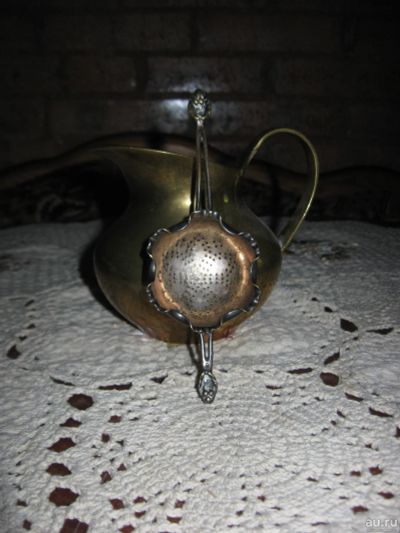 Лот: 16539588. Фото: 1. Старинное ситечко для чая редкое... Предметы интерьера и быта