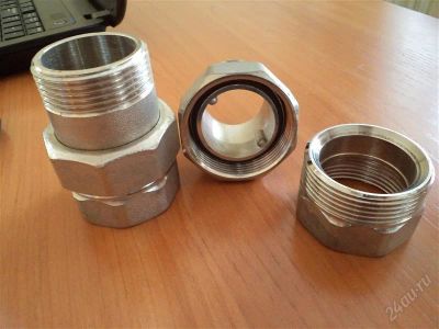 Лот: 1704003. Фото: 1. Сгон прямой американка 1 1/2... Фитинги, подводка