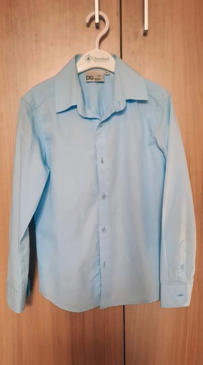 Лот: 18890059. Фото: 1. Рубашка голубая. Рубашки, блузки, водолазки