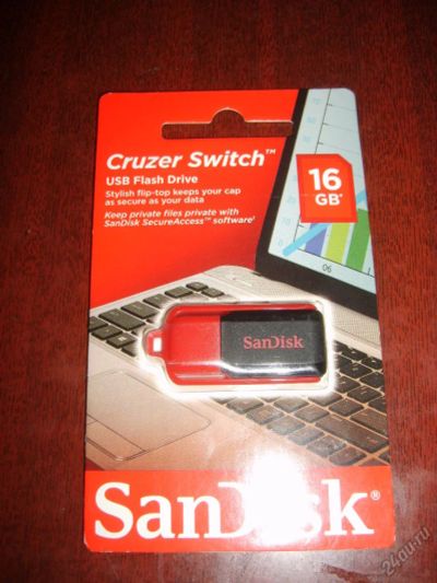 Лот: 4800441. Фото: 1. USB Sandisk 16Gb (новая, за 200рб... USB-флеш карты