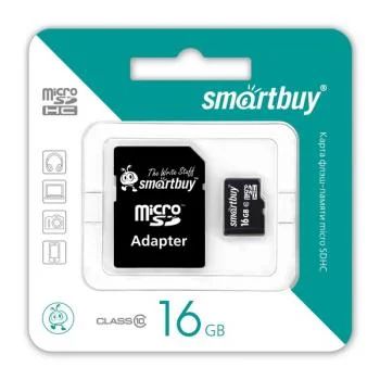 Лот: 6468896. Фото: 1. Карта памяти micro SDHC 16GB Smart... Карты памяти