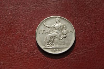 Лот: 25888867. Фото: 1. Италия 1 лира 1922. Европа